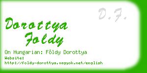 dorottya foldy business card